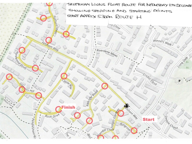 Route H 11th Dec
